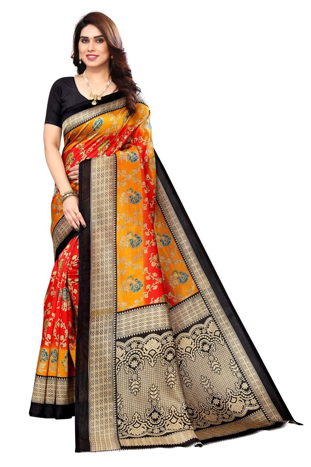Printed Art Silk 15 Daily Wear Silk Saree Catalog
